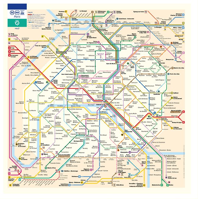 Paris Metro Map Interactive Map Vector